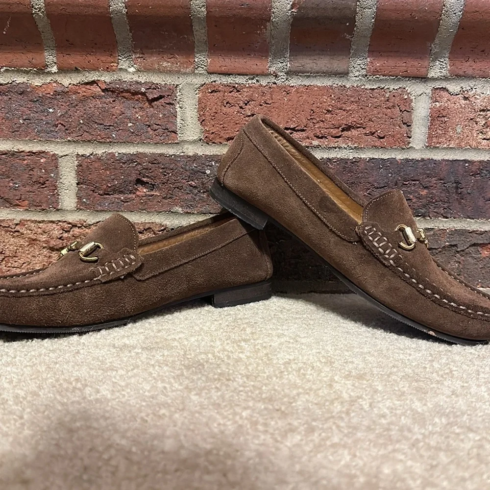 Women’s SZ 39 Shipton & Heneage brown suede/leather loafer - Picture 7 of 7